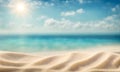 Serene summer beach scene with sand and sea Royalty Free Stock Photo