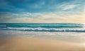 Serene summer beach scene with sand and sea