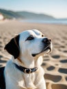 Serene Summer Relaxation with a Dog.AI Generated