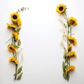 Serene Sunflower Frame Pristine Elegance