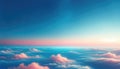 Serene Sunrise Above Clouds with Pastel Sky, AI Generated