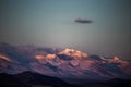 Serene sunrise scenery in the Himalayas in Tibet, China