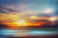 Serene Sunset Ocean Background for Web and Print Designs.