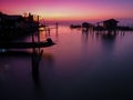 A serene sunset view of Songkhla Lake location in Thailand