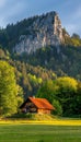 Serene swiss alps majestic mountain range and lush valleys in switzerland countryside Royalty Free Stock Photo