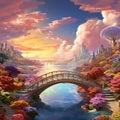 Serene and tranquil scene capturing drifting dreams in a celebration