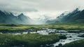 Serene Tundra: A Photorealistic Rendering Of Norwegian Nature
