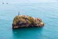 Serene view of Saint George rock island in Crimea