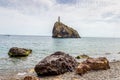 Serene view of Saint George rock island in Crimea