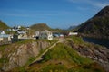 Serene village of Nyksund in summer