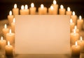 Candlelight Frame with Blank Card for Message Royalty Free Stock Photo