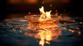 serene water on fire Royalty Free Stock Photo