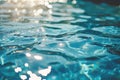 Serene Water Surface with Sparkling Sunlight Reflections, AI Generated Royalty Free Stock Photo