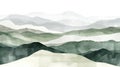 Serene Watercolor Landscape Royalty Free Stock Photo