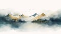 Serene Watercolor Landscapes: Mountains, Lakes, And English Countryside Scenes