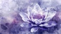 Tranquil Purple Lotus Watercolor Illustration