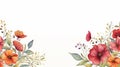 Watercolor Floral Border: Uhd Image With Pastoral Charm For Your Website