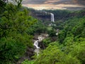 Serene Waterfall Oasis: Cascading Beauty Amidst Verdant Valley