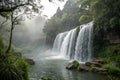 Serene waterfall slowed down Royalty Free Stock Photo