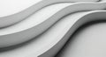 Serene White Waves An Abstract Rendering of Curvilinear Forms a Minimalist Composition for Modern Design Applications Royalty Free Stock Photo