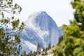 Glimpsing the Majestic Half Dome Mountain Peak