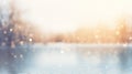 Serene Winter Lake with Glistening Bokeh