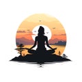 Serene Yoga Silhouette