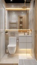 Serenely functional zen minimalist bathroom design for a tranquil and efficient space