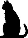 Serengeti Cat Black Silhouette Generative Ai