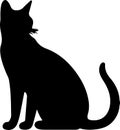 Serengeti Cat Black Silhouette Generative Ai