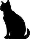 Serengeti Cat Black Silhouette Generative Ai