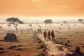 Serengeti Horizon: Majestic Tanzania Vista.Tanzanian nature