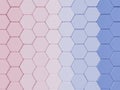 Serenity Blue and Rose Quartz abstract 3d hexagon background