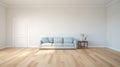 Serenity And Calm: High-quality Realistic Photography Of An Empty Living Room Royalty Free Stock Photo