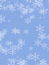 Serenity colored winter holiday background with snowflakes Royalty Free Stock Photo