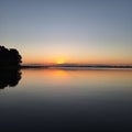 Beautiful lake sunset Royalty Free Stock Photo