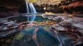 Serenity in Nature: A Stunning Rock Pool Oasis Royalty Free Stock Photo