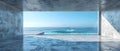 Serenity by the Sea: Modern Minimalist Vista. Concept Minimalist Aesthetic, Coastal Serenity,