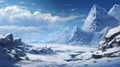Serenity In The Snow: A Breathtaking Anime-inspired Tundra Landscape