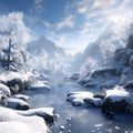 Serenity in Subzero: A Captivating Snow-Covered Landscape