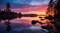 serenity sunrise lake