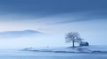 Serenity: A Tranquil Scottish Landscape Captured In The Blue Hour Royalty Free Stock Photo