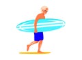 Man with surfboard. Surfer