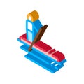 Serfing Canoeing isometric icon vector illustration