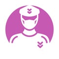 Sergeant Wearing mask Vector Icon which can easily modify or edit