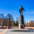 Sergei Korolev Sculpture inside Memorial Park near Rocket Monument to the Conquerors of Space in Moscow, Russia