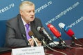 Sergei Mironov answers a questions of journalists