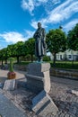 Sergei Rachmaninoff monument in Tambov, Russia. Summer 2021. Monument for Russian composer, virtuoso pianist, and conductor Royalty Free Stock Photo