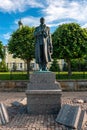 Sergei Rachmaninoff monument in Tambov, Russia. Summer 2021. Monument for Russian composer, virtuoso pianist, and conductor