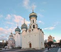 Sergiev Posad, Russia - Tourists in front of the Spiritual Church of the Holy Trinity Sergius Lavra Royalty Free Stock Photo